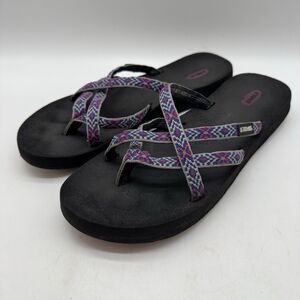 Teva Women's Black and Purple Sandals